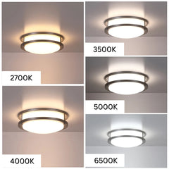 Ceiling light fixture with color temperature labels on a neutral background at fliptoled