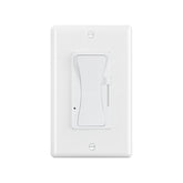 0-10V LED Dimmer Switch, Low Voltage Dimmer for Dimmable LED Lights, CFL, Halogen & Incandescent Bulbs, Single-Pole or 3-Way, No Neutral Required, 5%-100% Smooth Dimming, ETL Listed, Wallplate Included (White, 1 Pack)