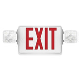 Double Sided LED Emergency EXIT Sign, Remote Capable, Two LED Flood Lights, Backup Battery, US Standard Red Letter, Commercial Grade, 120-277V, FireResistant(UL 94V-0) - 1 Pack