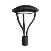 LED Post Top Light - 40W/60W/80W Selectable, 3000K/4000K/5000K CCT, AC100-277V, Black T5 3" Mount, Frosted Glass Cover, Outdoor Waterproof Fixture, Compatible with Photocell, 5-Year Warranty for Street, Yard, Garden