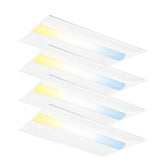 2x4 FT LED Troffer Center Basket Light, 30W-72W Selectable, 3750–9000 Lumens, 5CCT 3000K–6500K, 0-10V Dimmable, Damp Rated, 120-277V, DLC Premium