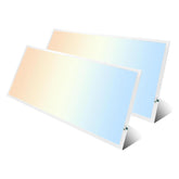 2x4 FT LED Flat Panel Light with Emergency Battery Backup, 50W, 6500 Lumens, 3CCT 3000K–5000K, 0-10V Dimmable, 100-277V, UL & DLC Listed, Ultra Thin Backlit – 2 Pack