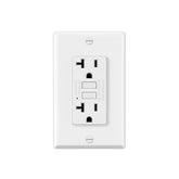 20 amp gfci outlet on a white a background at fliptoled