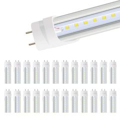 LED tube light and multiple LED bulbs on a white background, 24 pack 3ft led tube light fixture at fliptoled