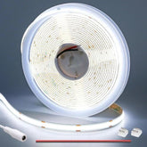 12V COB LED Strip Light Natural White 4000K CRI 90+ 16.4ft/5M Dotless 480LED/M Cuttable Flexible 4000lm IP20 Indoor Use LED Tape Light for Cabinet Home DIY Lighting Projects