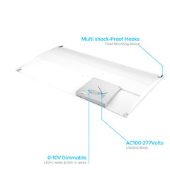 Diagram of a light fixture with labeled features on a white background