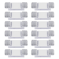 Indoor Emergency Lights with Battery Backup (90 Minutes), 2 Adjustable LED Heads of Power Outage, Wall Mount, Hard Wired, Test Switch and Charge Indicator 120-277V, Fire Resistant (UL 94V-0)