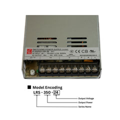 Switchable Power Supply – LED LRS-350-24, 350.4W, 24V, 14.6A, Single Output Power Supply for LED Light Strips & Lighting Systems