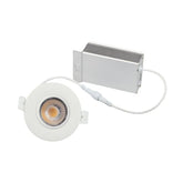 LED downlight fixture with driver on a white background at fliptoled