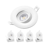 Set of white recessed ceiling lights on a white background at fliptoled