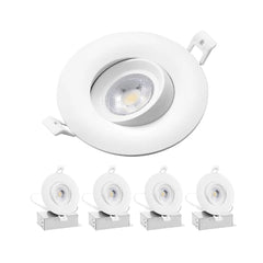 Set of white recessed ceiling lights on a white background at fliptoled