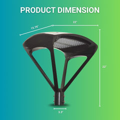 150W LED Outdoor Post Top Light Parking Lot Area Lighting Plaza Lighting Garden Lighting Type IV Distribution 5000K Daylight 19500LM AC100-277V ETL DLC Lighting Facts