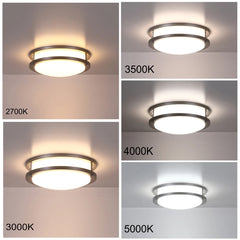 5CCT adjustable LED flush mount ceiling light showing color temperatures at fliptoled