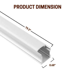 Measurement dimensions of a metallic strip with text indicating product dimensions.