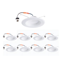 Set of LED downlights on a white background at fliptoled