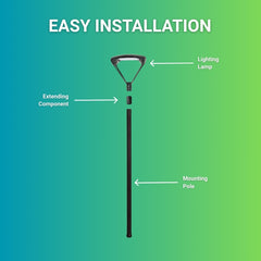 150W LED Outdoor Post Top Light Parking Lot Area Lighting Plaza Lighting Garden Lighting Type IV Distribution 5000K Daylight 19500LM AC100-277V ETL DLC Lighting Facts