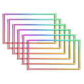 2x4 FT RGB Multicolor Edge-Lit Frame LED Panel Lights Remote & App Controlled 60W 6600lm Color Changing LED Panel Light Smart 2.4G+Bluetooth Drop Ceiling Light with (6 Pack)