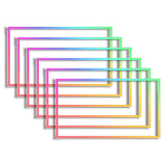 2x4 FT RGB Multicolor Edge-Lit Frame LED Panel Lights Remote & App Controlled 60W 6600lm Color Changing LED Panel Light Smart 2.4G+Bluetooth Drop Ceiling Light with (6 Pack)