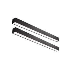 Two black8FT Linear LED Light Fixture on a white background at fliptoled