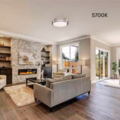 14 inch Flush Mount LED Ceiling Light Fixture, 25W, 1800lm, 3000K/4000K/5000K Adjustable Ceiling Lights, Oil Rubbed Bronze Saturn Dimmable Lighting for Hallway Bathroom or Kitchen