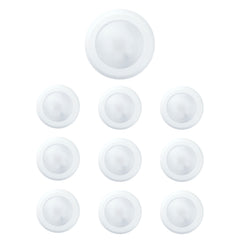 Set of white round objects on a white background at fliptoled