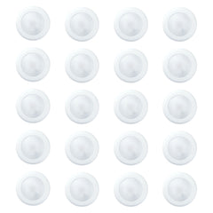 Set of white round objects on a white background at fliptoled