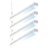 LED light fixture with multiple panels on a white background
