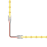 8mm Connectors for 2-Pin COB LED Strip, Strip-to-Wire Connectors,Solderless Extension Connectors for 5V/9V/12V/24V Single Color COB LED Strip Lights,for DIY Lighting Projects