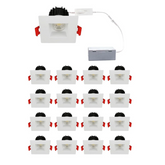 2" LED Square Recessed Downlight with Junction box, 8W 700 Lumens, 5CCT Selectable 2700K/3000K/3500K/4000K/5000K, AC120V TRIAC/ELV dimmers, IC Rated, CRI 90+ Wet location, Recessed Ceiling, ETL listed