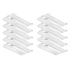 165W Linear LED High Bay Light with PIR Motion Sensor, 22,440 Lumens, 5000K Daylight, DLC 5.1 Premium, 400W MH Equivalent, Frosted PMMA Lens, 120-277V, Suspended Mounting, Warehouse & Industrial Lighting