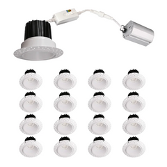 2 Inch 8W Round LED Trimless Downlight with Junction Box, 700 Lumens, 2700K/3000K/3500K/4000K/5000K Selectable, AC120V TRIAC/ELV dimmers, White Trim, IC Rated, CRI 90+ Wet Location ETL Listed