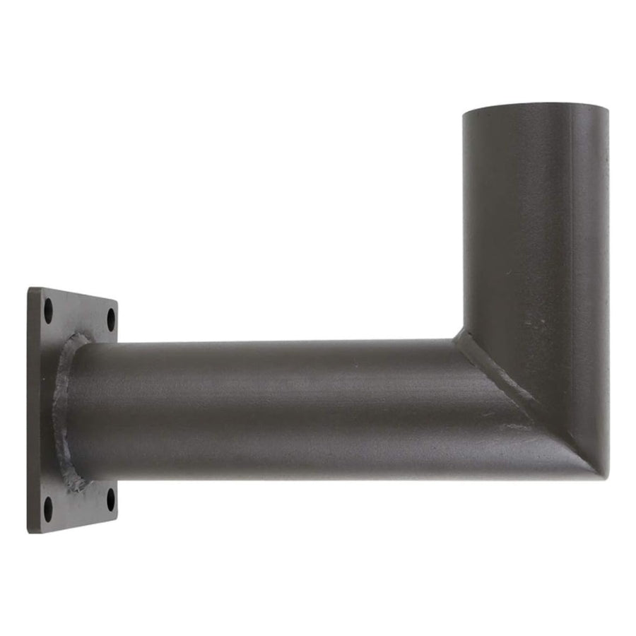 Black metal bracket on a white background