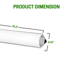 aluminum led channel for led strip lights Measurement chart of a product with dimensions labeled