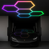 rbg dimmable hexagon garage lights 5 rings at fliptoled