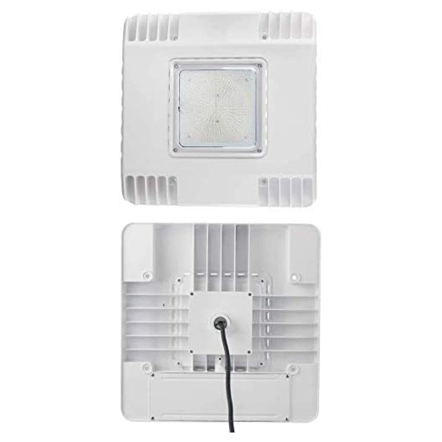 gas station canopy lights backlit and front on a white background