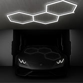 hex lights garage at fliptoled