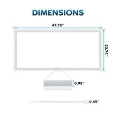 Measurement chart showing dimensions of a rectangular object with measurements in inches.