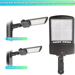 led parking lot flood lights at pole mount
