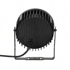 Black outdoor light fixture on a white background