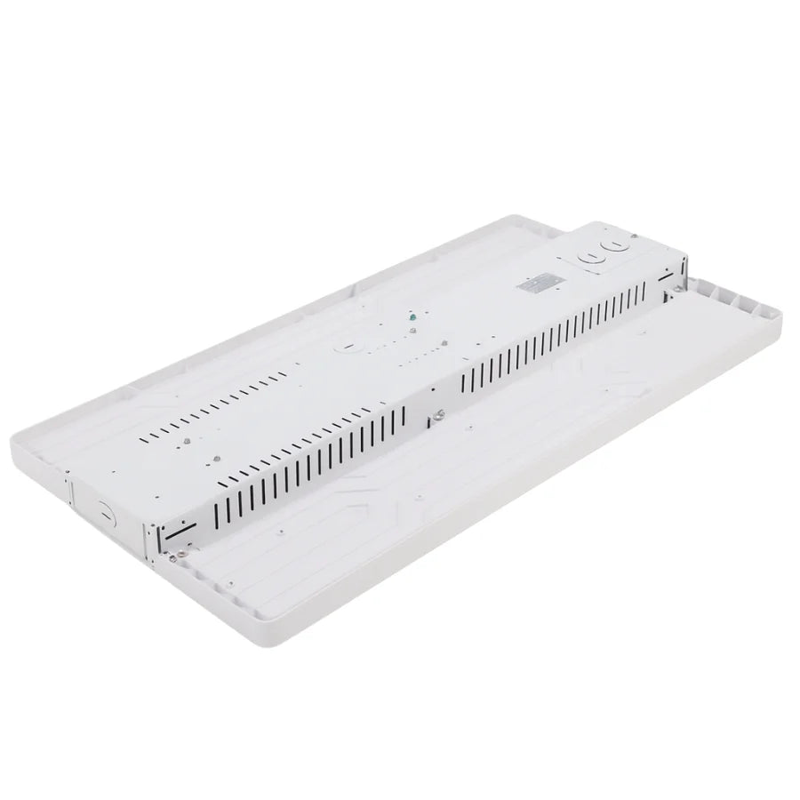 White 4 ft linear led high bay lights on a white background