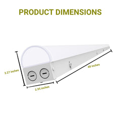 suspended ceiling fluorescent lights
dimensions diagram with measurements in inches on a white background