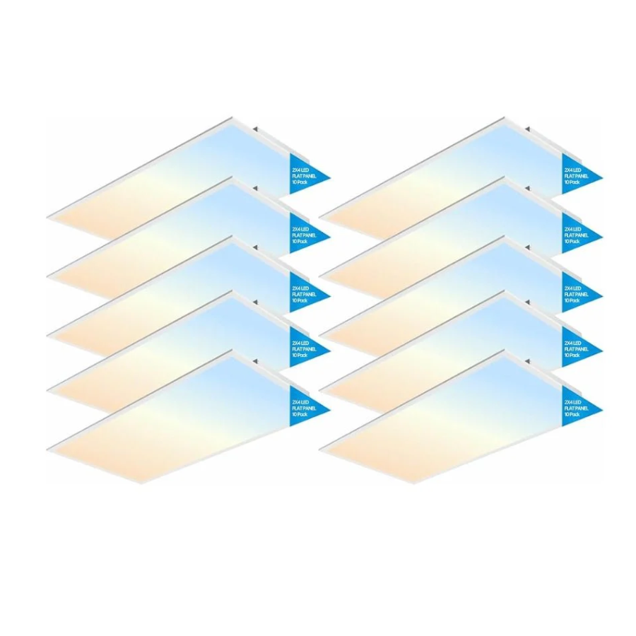 10 pack 2x4 FT LED Light Flat Panel at fliptoled 