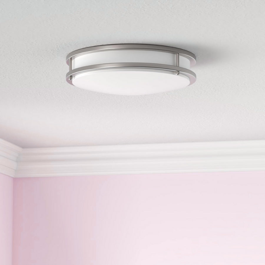 Ceiling light fixture in a room with pink walls at fliptoled