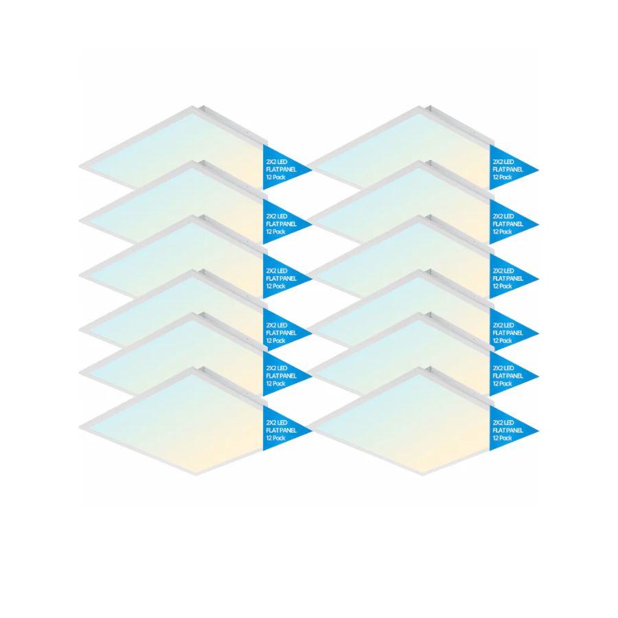 12 pack 2x2 led flat panel surface mount at fliptoled 