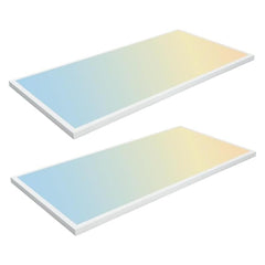 2x4 FT LED Flat Panel Light, 30W-50W Selectable, 6250 Lumens, 5CCT 3000K–6500K, 120V TRIAC Dimmable, Surface/Drop Ceiling Fixture for Office, Kitchen, Garage – 2 Pack