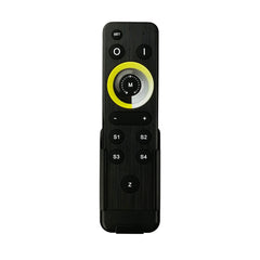 Remote Control LED Strip Lights Controller – 2-in-1 RF Wireless Dimmer for CCT & Single Color LEDs, 4-Zone Control, 1024-Level Dimming, 8 Dynamic Modes, Speed & Brightness Adjustment, Works with CW+WW Tunable White
