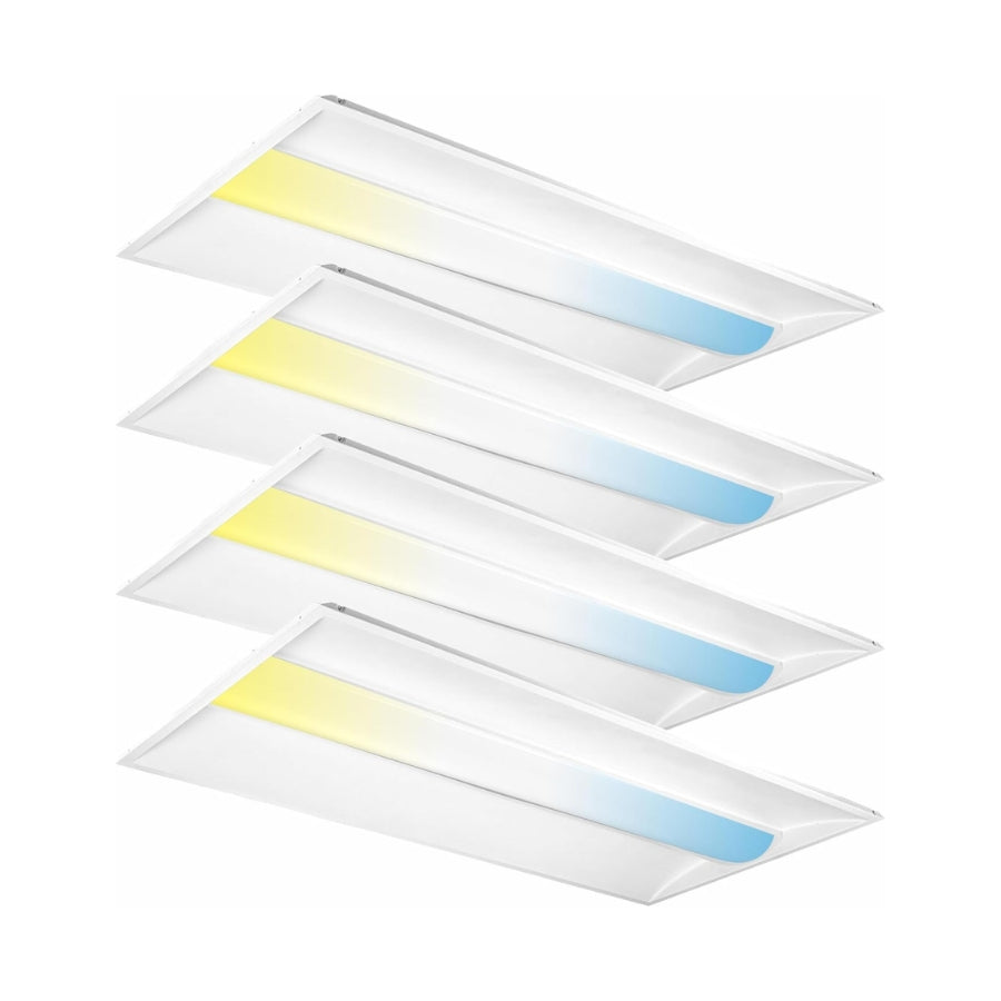 2x4 FT Center Basket LED Troffer Panel Light, 30/40/50/60/72W, 5CCT 3000K | 3500K | 4000K | 5000K | 6500K, Dimmable Drop Ceiling Lights, 3750/5000/6250/7500/9000 Lumens,Damp Rated,120-277V,DLC Premium