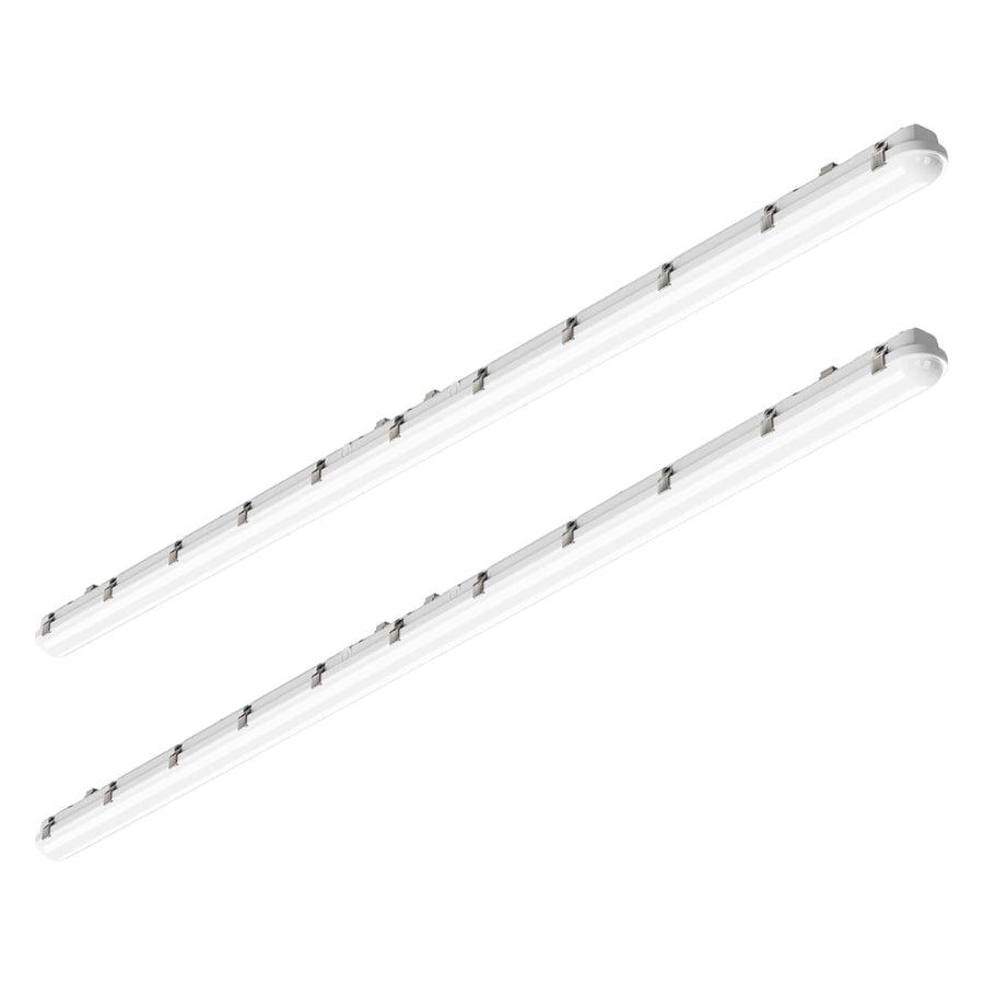 8FT LED Vapor Tight Light Fixtures 120W/110W/100W/90W Adjustable, 3K/3.5K/4K/5K/6.5K 5CCT Selectable, Dimmable IP65 Vapor Proof Lighting for Shop Light for Parking Carport Car Wash,ETL Listed 2 Pack