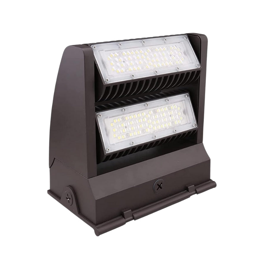120W LED Wall Pack Light with Rotatable Head, 5000K Daylight, 16,200 Lumens, IP65 Waterproof Outdoor Security Fixture, UL Listed, Replaces 500W MH/HPS