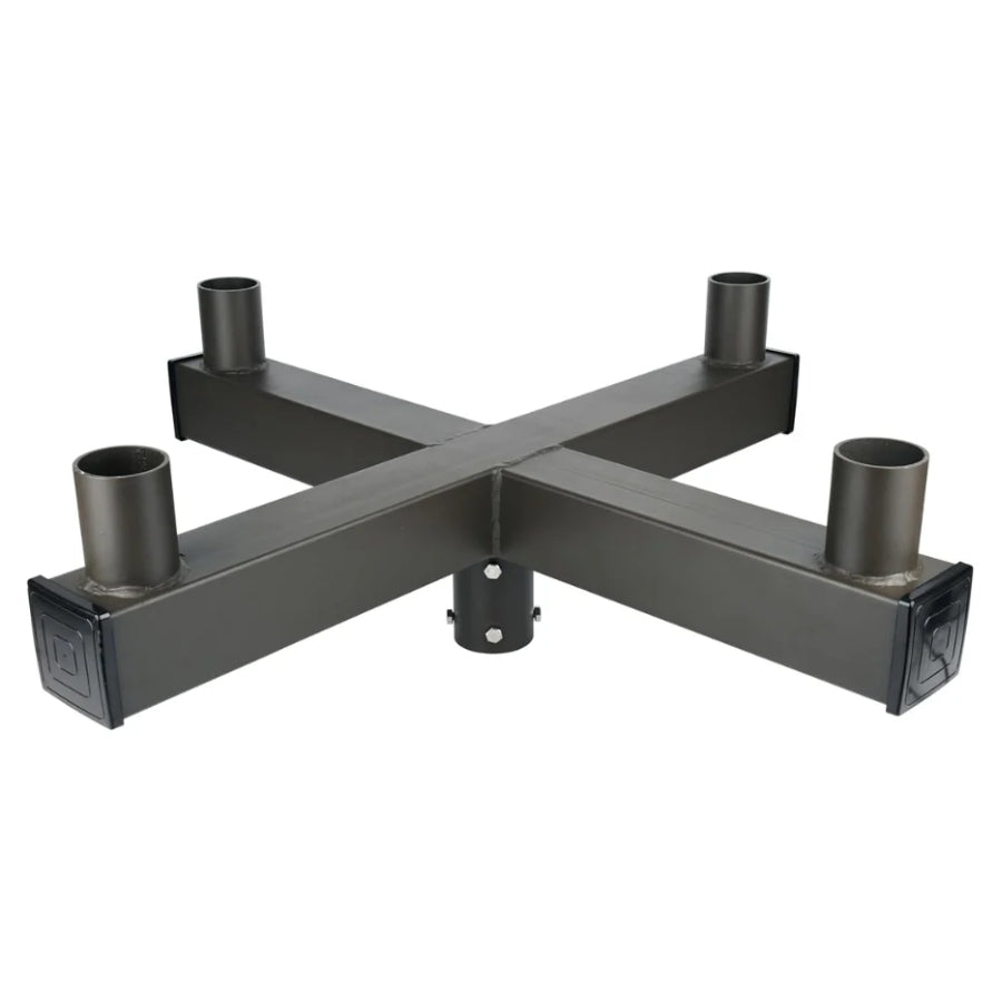 90° Bullhorn Tenon Adapter with 4 Arms, Mounting Bracket for Round Pole, Fits 4 LED Shoebox or Parking Lot Lights, Bronze Finish
